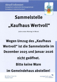 Sammelstelle Kaufhaus Wertvoll